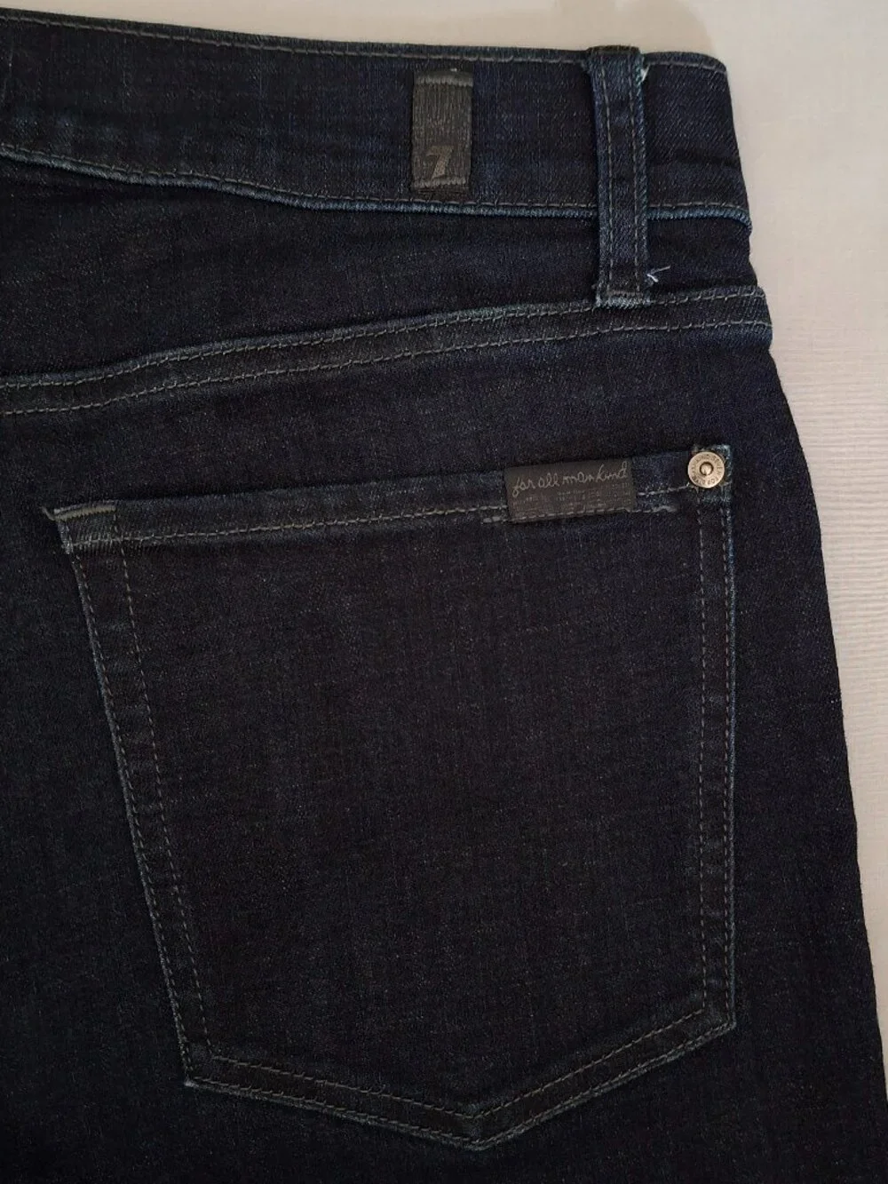 7 For All Mankind Slimmy Jeans Men's Dark indigo wash Stretch Denim | Size 32